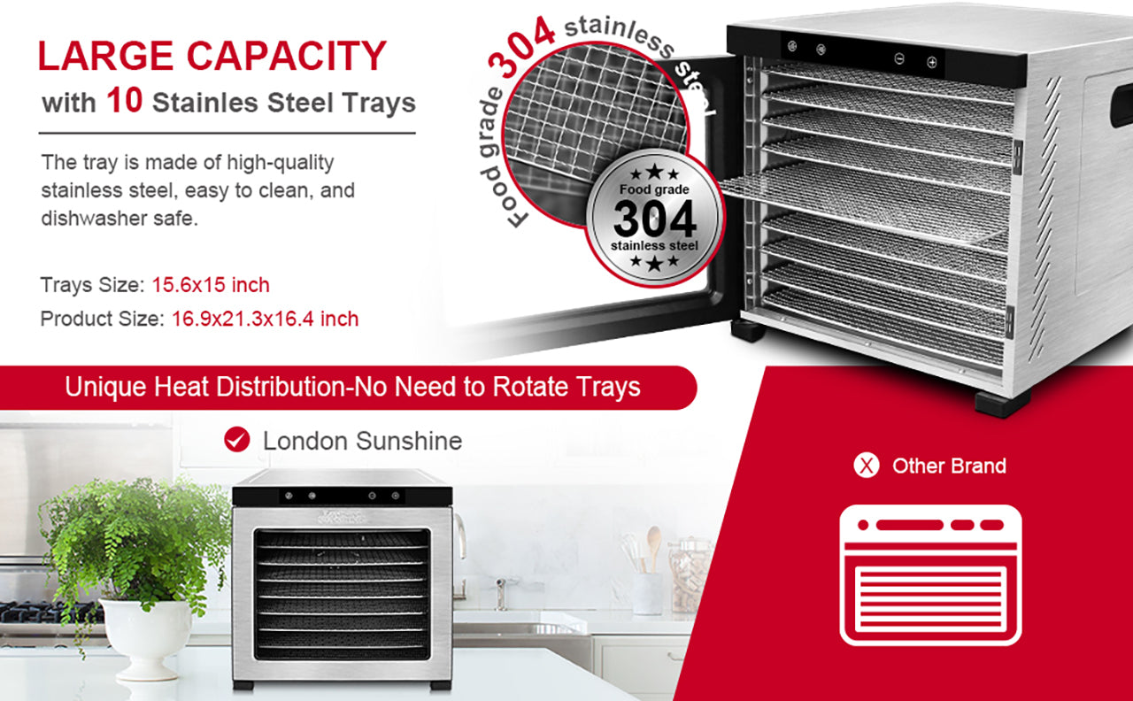 London Sunshine Food Dehydrator - 10 Tray