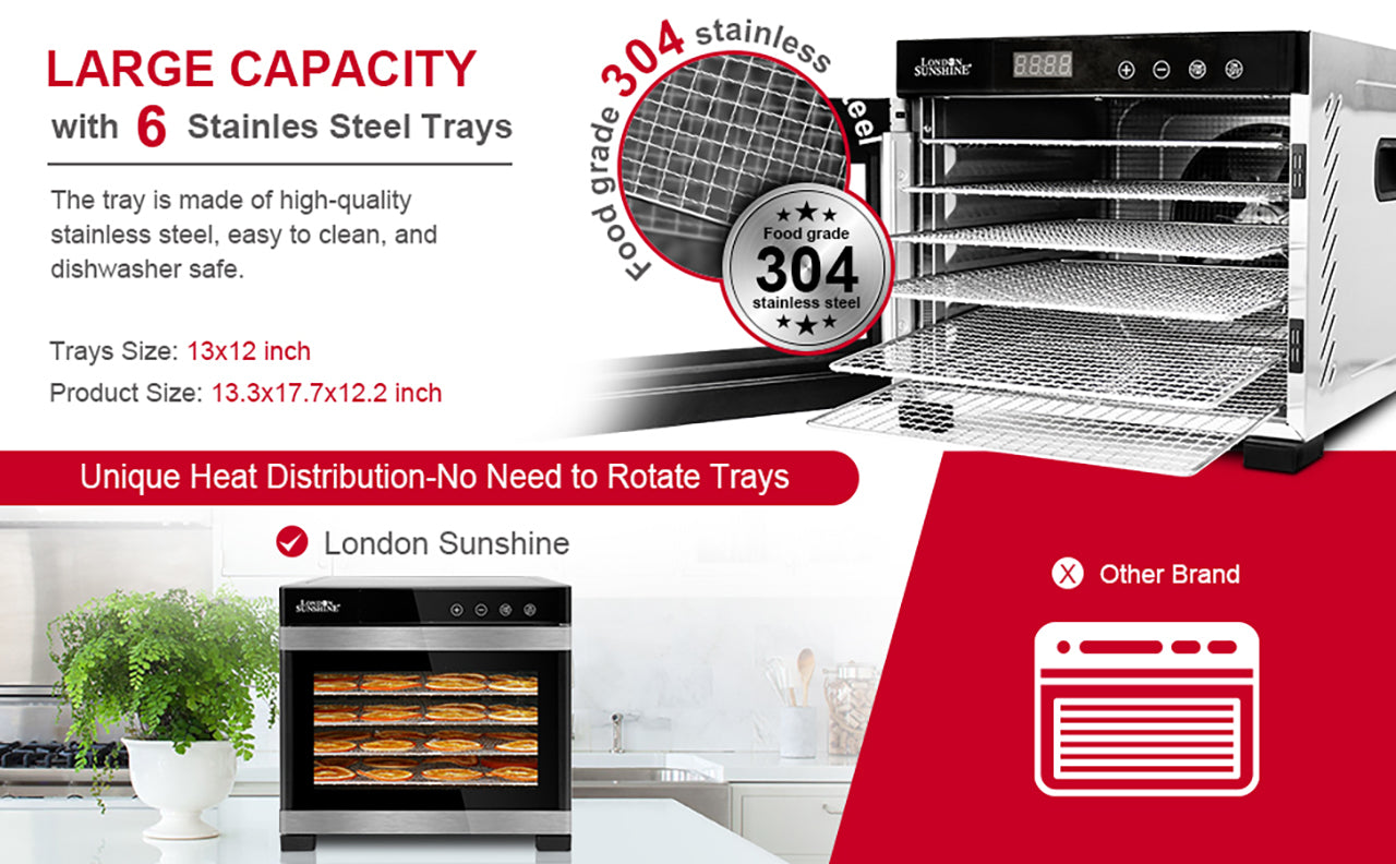 London Sunshine Food Dehydrator - 10 Tray – London Sunshine®