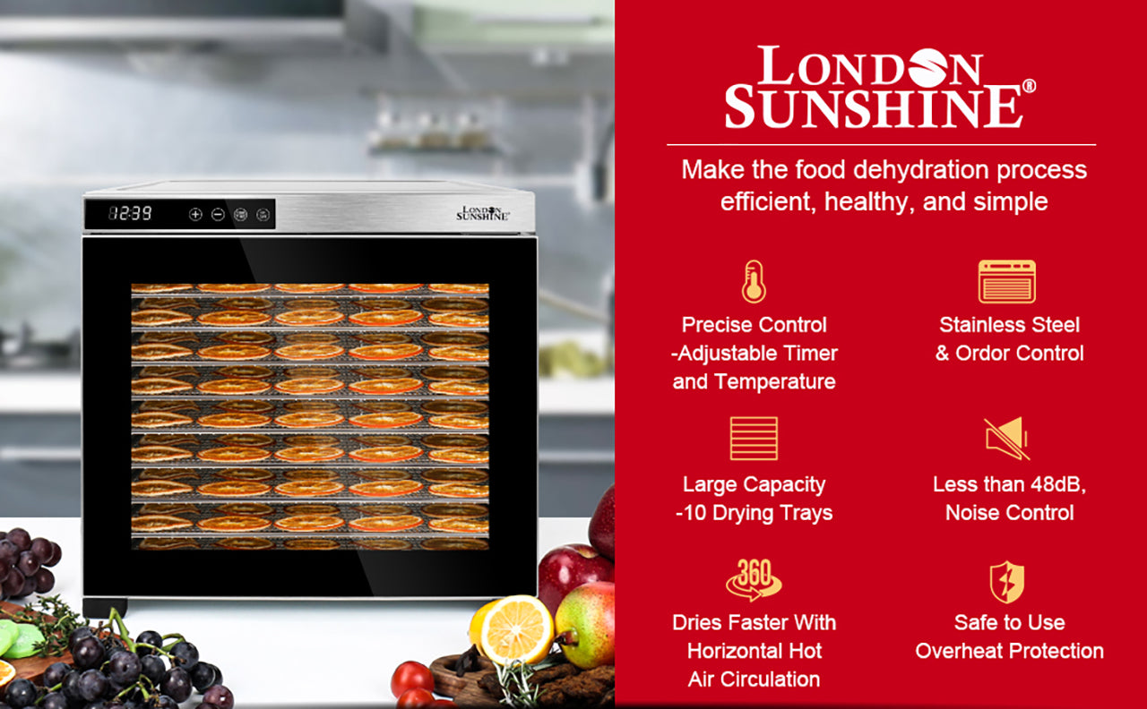 London Sunshine Food Dehydrator - 10 Tray – London Sunshine®