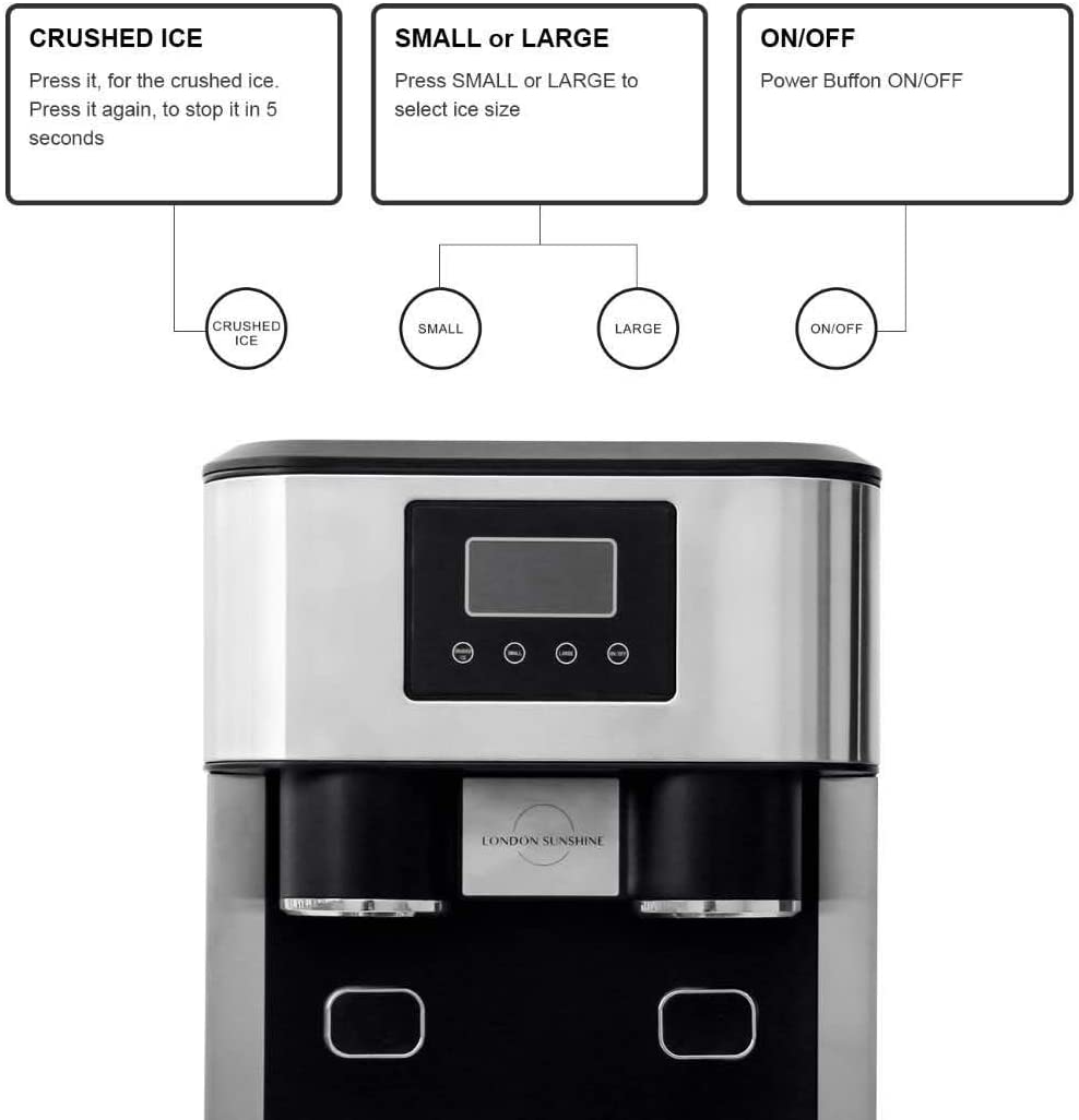 London Sunshine Ice Maker (Refurb)- 40lbs with Crusher 3 Month Warrant –  London Sunshine®