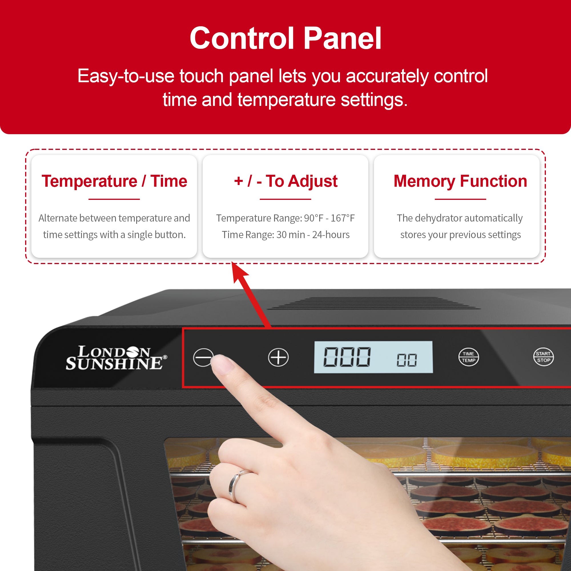 London Sunshine Food Dehydrator - 10 Tray