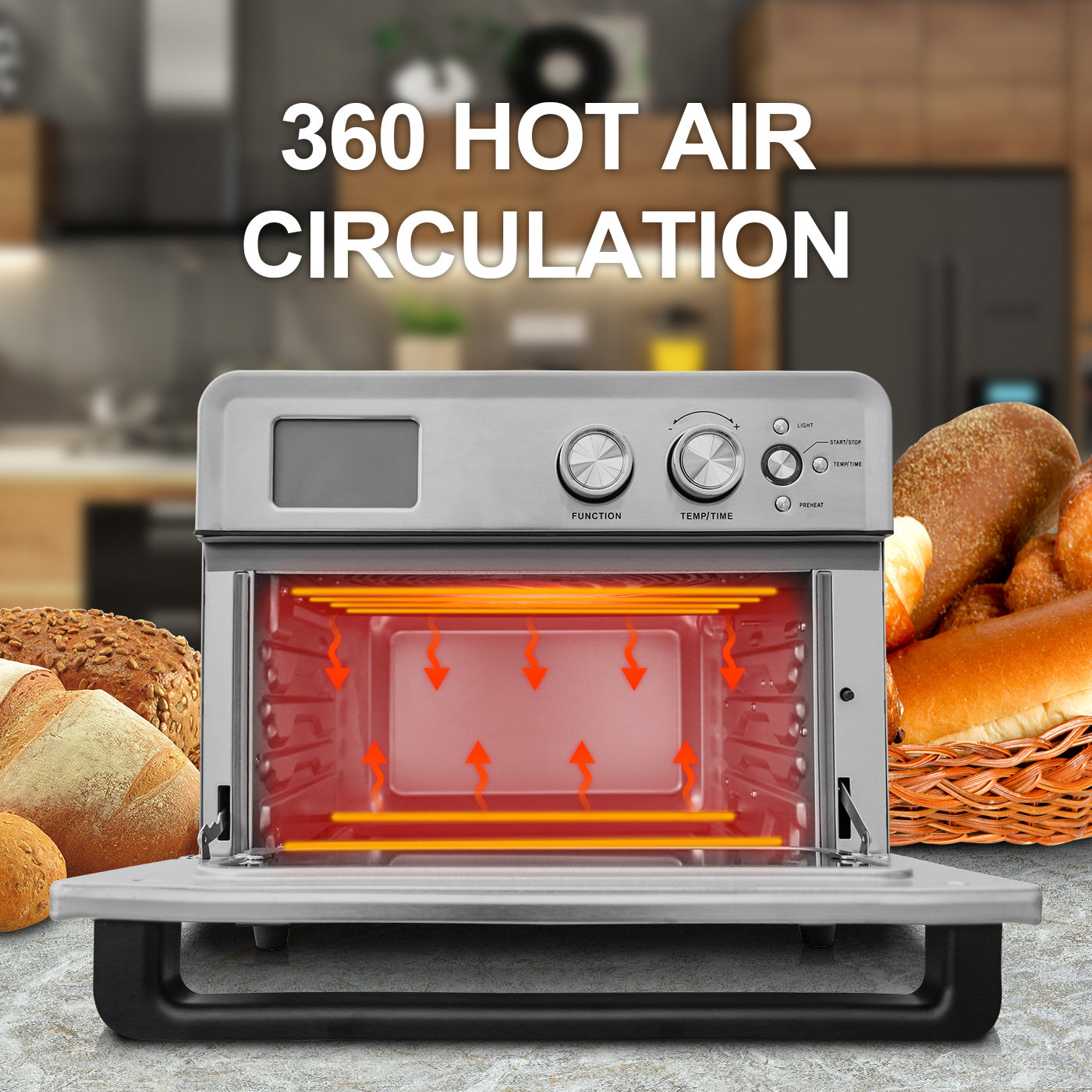 London Sunshine LCD Digital Display Air Fryer Convection Oven