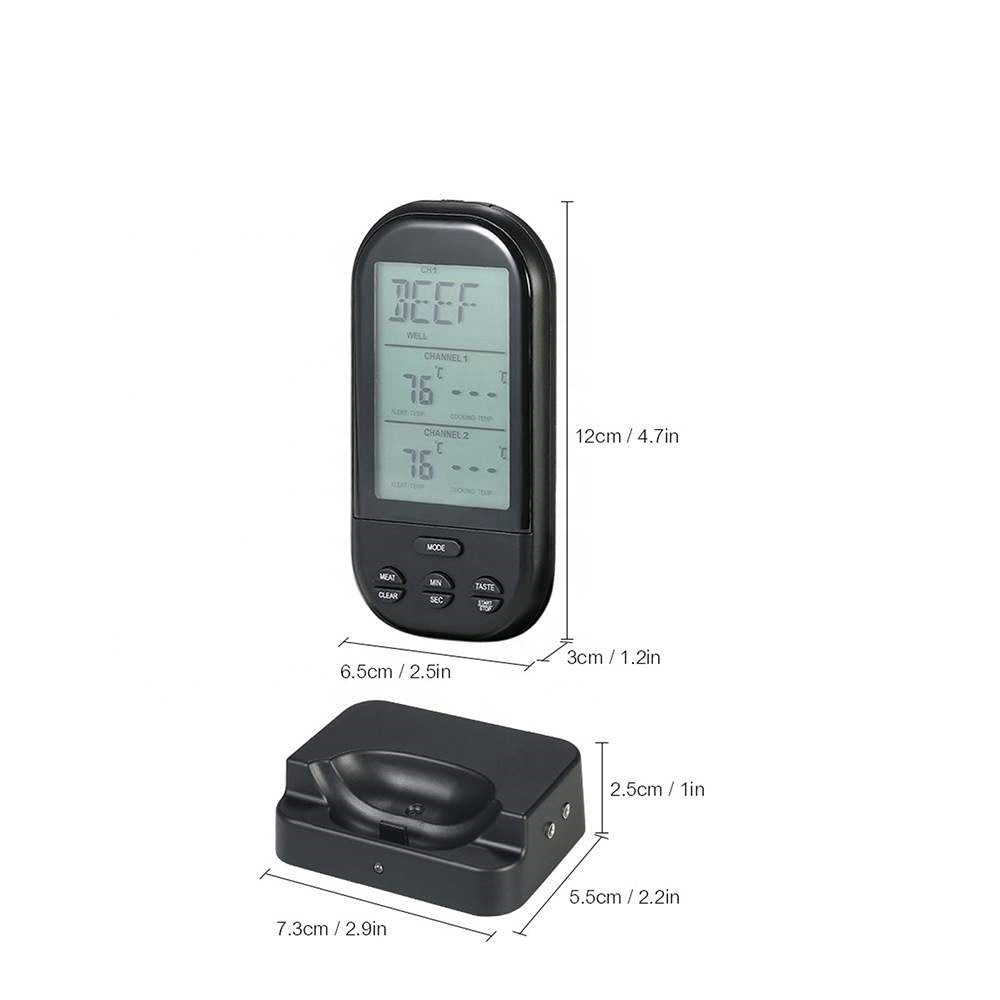 Digital Meat Thermometer With Dual Probes -Black – London Sunshine®