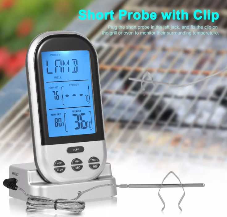 Digital Meat Thermometer With Dual Probes -Black – London Sunshine®